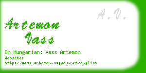 artemon vass business card